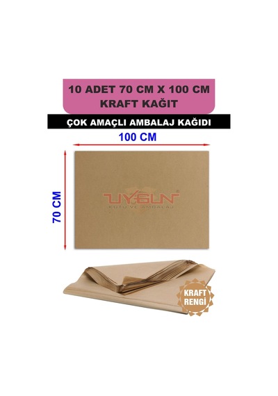 10 Adet 70cm X 100cm 100 Gr. Kraft Ambalaj Kağıdı, Çeyiz Ev Eşyası Hediye Ürün Paketleme, Çocuk Etkinlikleri