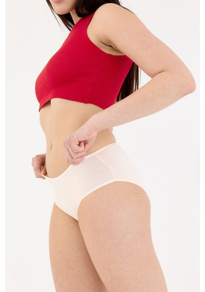 Air Pudra Yüksek Bel Slip Külot Pudra