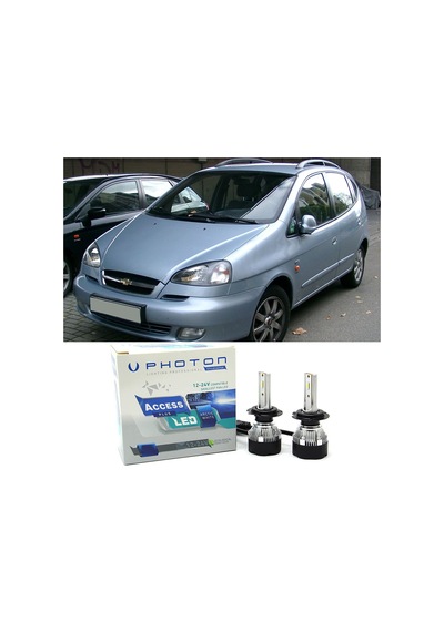Chevrolet Rezzo Led Xenon Uzun + Kısa Far Ampulü H4 Access Yeni Seri Beyaz