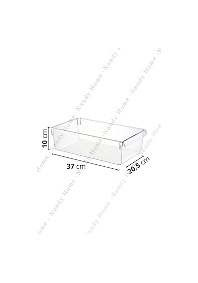Nandy Home Maxi Tall Clear Buzdolabı Dolap Içi Düzenleyici Organizer 3 Adet Şeffaf