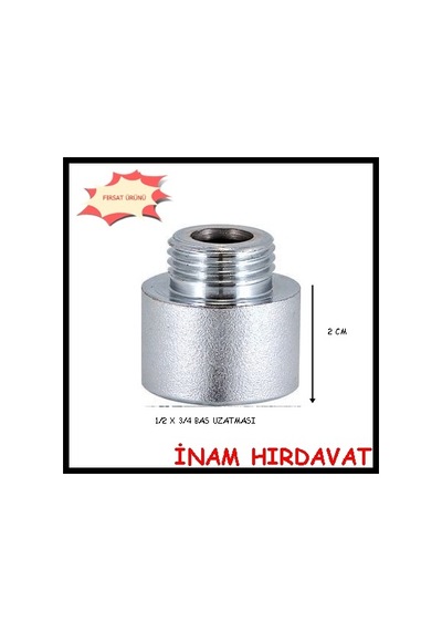 Bas Uzatmasi - 1-2 X 3-4 Bas Uzatmasi 2 Cm Uzunlugunda 1.Kalite
