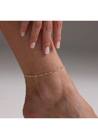 Sembol Gold Altın Halhal Singapur Zincir Yeni Model Altın