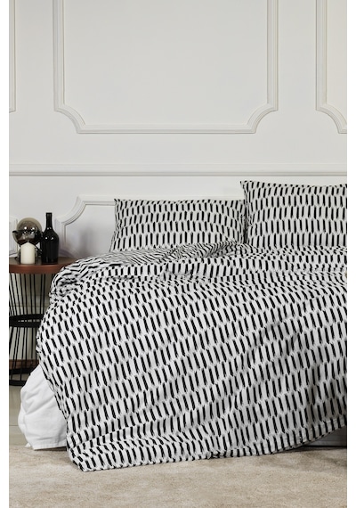 Elart Carlos Nevresim Takımı King Size %100 Pamuk Ranforce Lastikli Çarşaf 240x220 Cm Siyah Siyah