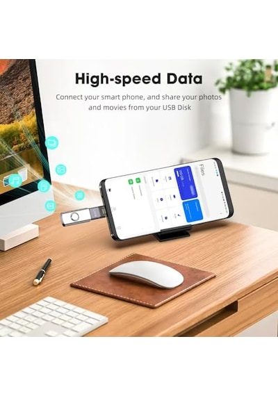 Tr Type C To Usb3.2 Çevirici Dönüştürücü Otg 10gbps 60w Ultra Hızlı Şarj Ve Veri Aktarımı Otgdm Diğer