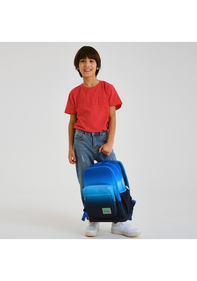 Coral High Kids Lacivert Mavi Renk Geçişli Dört Bölmeli Okul Sırt Çantası 23745