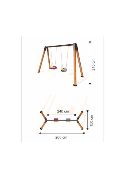 Ahşap Salıncak, Park Salıncak, Ahşap Bahçe Salıncağı-580
