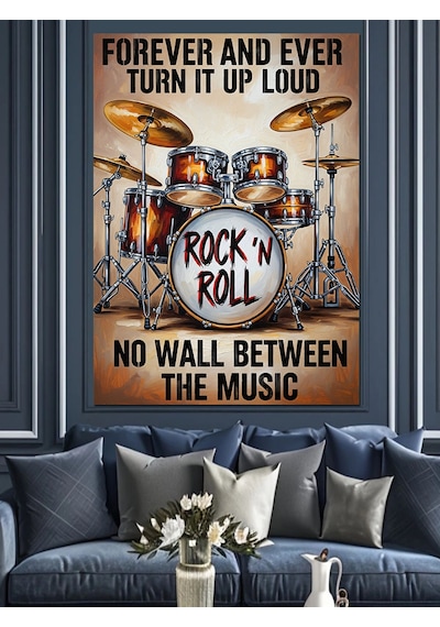 Ahşap Tablo Sonsuza Kadar Rock Roll