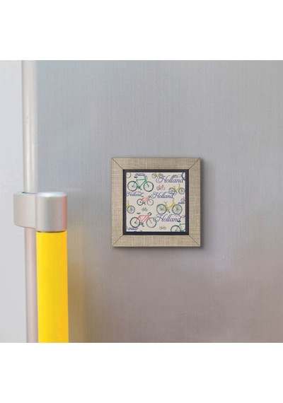 Hollanda Bisklet Görseli Baskılı Mdf Magnet 7x7 152
