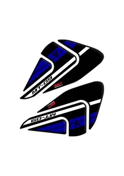 GP Kompozit Yamaha MT-09 2021-2022 Uyumlu Tank Pad Seti Siyah-Mavi
