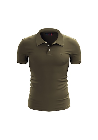 Raru Pamuk Büyük Beden Polo T-shirt Ingens Haki Haki