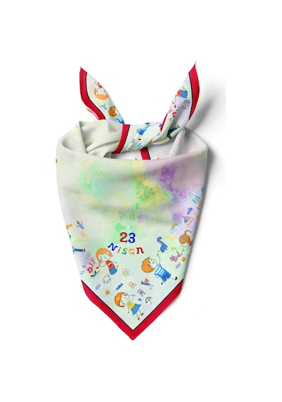 23 Nisan Çocuk Bayramı Temalı Bandana/fular Kırmızı