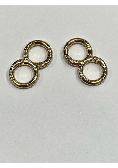 Karantuhafiye Çanta Halkası Yaylı İkili Model 1,5 Cm Gold Gold Çok Renkli