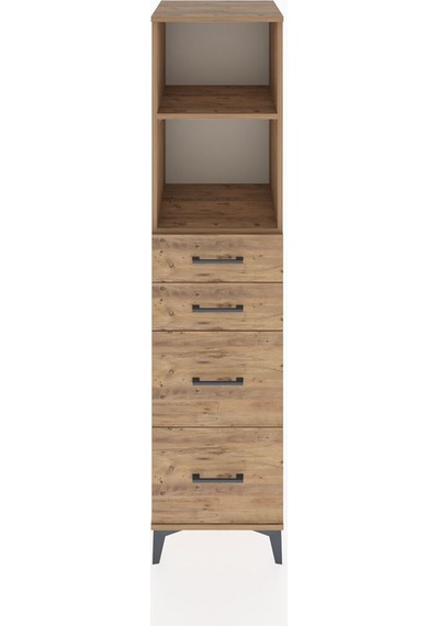 Hyperion Dolap 2 Raflı 4 Çekmeceli 44x44x182 Çam-çam Atlas Çam