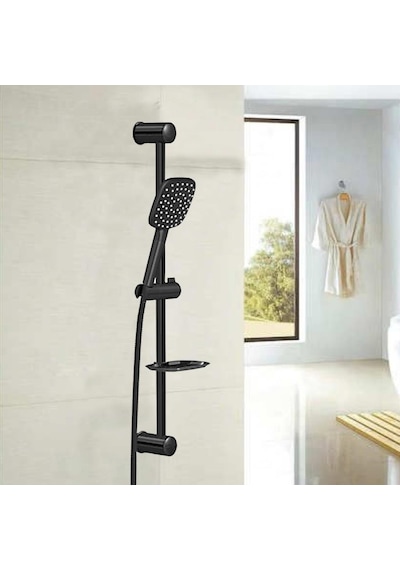 Valtemo E Jet Black El Duşu Siyah Yuvarlak Vs-6180 Diğer