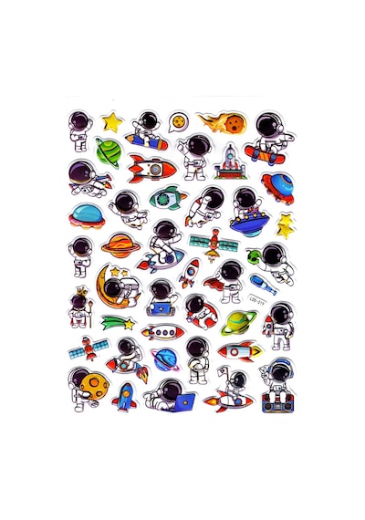 Sticker Kabartmalı Stiker Defter Planlayıcı Etiket Ldd019 -24x19cm - Astronot