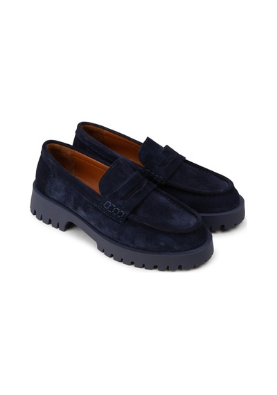 Deery Kadın Hakiki Süet Lacivert Loafer Ayakkabı - 02034zlcvc01 Lacivert