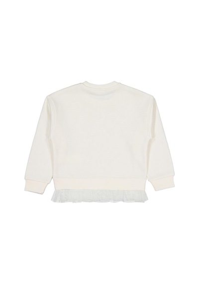 Civil Girls Yıldız Baskılı 10-13 Yaş Sweatshirt - Ekru