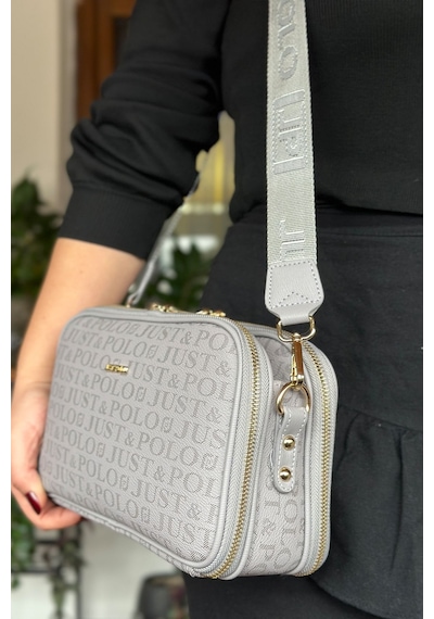 Just Polo Gri Premium Lüsk Premium Çapraz Askılı Askılı Çantası