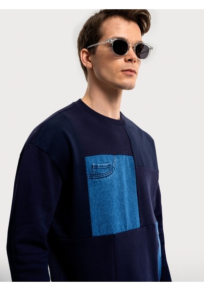 Oversize Erkek Sweatshirt Lacivert