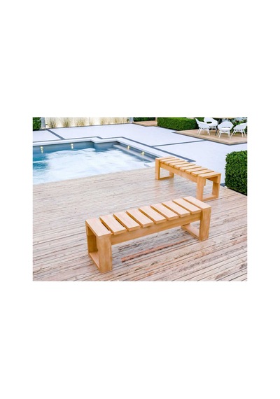 Ahşap Bench Bank Balkon Teras Mutfak Bej