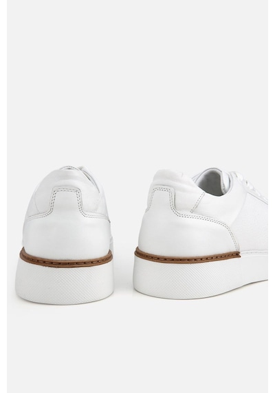 Yaya Erkek Beyaz Bağcıklı Kalın Tabanlı Günlük Sneaker