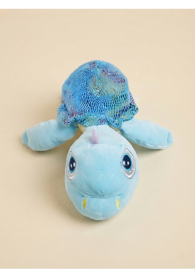 Peluş Kaplumbağa Parlak Kumaş-25 Cm Mavi