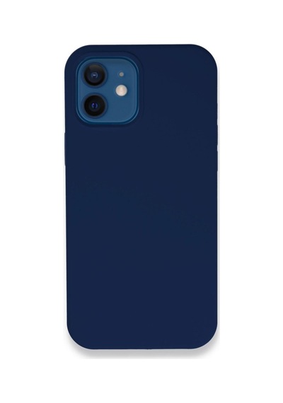 Apple Uyumlu   iPhone 12 Kılıf Lansman Legant Silikon - Lacivert