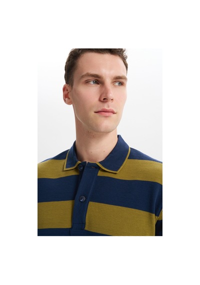 AR-MA Arma Erkek Ribanalı Regular Fit Çizgili %100 Pamuk Ringel Ottoman Kumaş Polo Yaka Düğmeli Sweatshirt K30554952602 İndigo-i1 AR-MA Arma Erkek Ribanalı Regular Fit Çizgili %100 Pamuk Ringel Ottoman Kumaş Polo Yaka Düğmeli Sweatshirt K30554952602 İndigo-i1