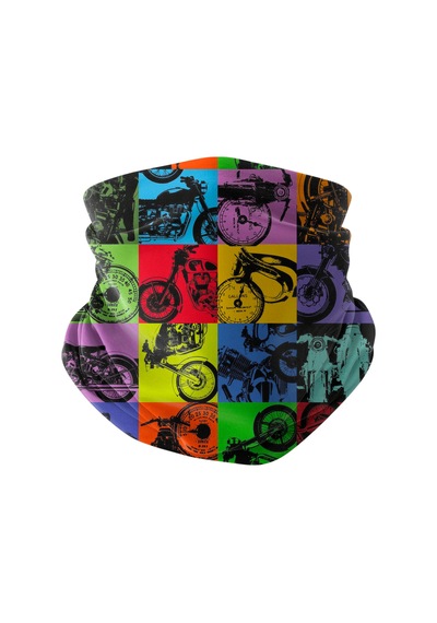 Bobrear Bej Şal Desenli Paisley Çok Amaçlı Buff Bandana Boyunluk Çok Renkli