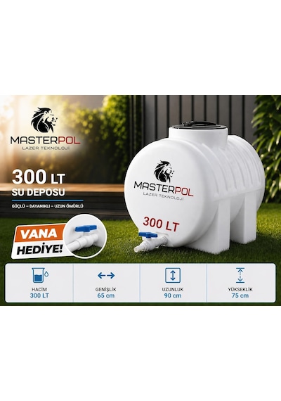 300 Lt Yatay Su Deposu Tankı Bidonu Karavan