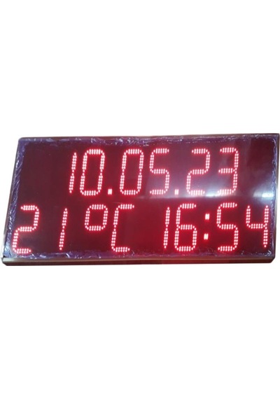 SANEC Dijital Saat, Derece Ve Tarih Tabelası Kasa Ölçüsü: 100x50 Cm