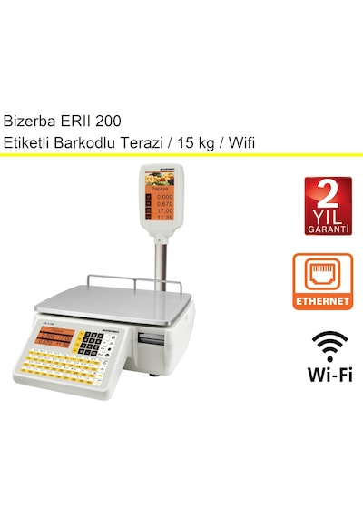 Bizerba Erıı 200 Etiketli Barkodlu Terazi 15 Kg