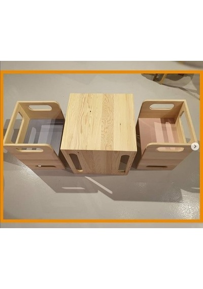 Woodlife Çocuk Ders Çalışma - Oyun Masası Takımı