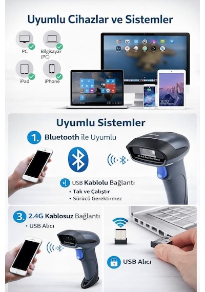 M8bt Pro 2d 1d Qr Kod Karekod Eczane Aşı Bluetooth Kablosuz Barkod Okuyucu Üst Kalite