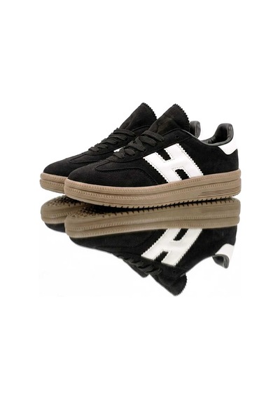 Mcdark Kadın Siyah Beyaz Süet Sneaker Ayakkabı