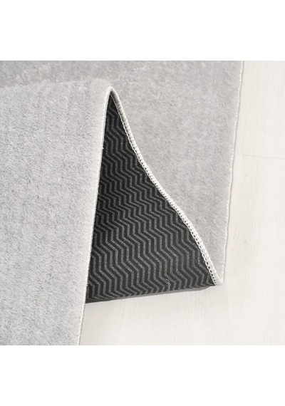 Nistanbul Nis-026 Desen 2 Gri Peluş Modern Oturma Odası Ve Mutfak Halısı - Kaymaz Taban, Yıkanabilir