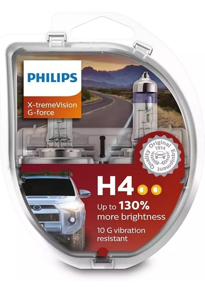Phılıps X-treme Vision G-force H4 Otomobil Far Ampulü 12342xvgs2