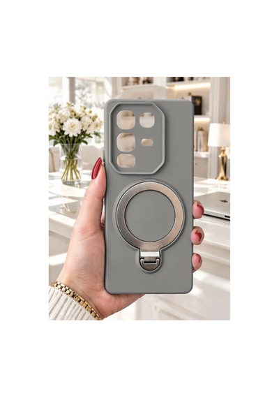 İnfinix Hot 50 Pro İle Uyumlu 360 Derece Dönebilen Kalın Metal Magsafe Halka Stantlı İçi Kadife Korumalı Ultra Lüx Premium Silikon Kılıf Gri İnfinix Hot 50 Pro İle Uyumlu 360 Derece Dönebilen Kalın Metal Magsafe Halka Stantlı İçi Kadife Korumalı Ultra Lüx Premium Silikon Kılıf Gri