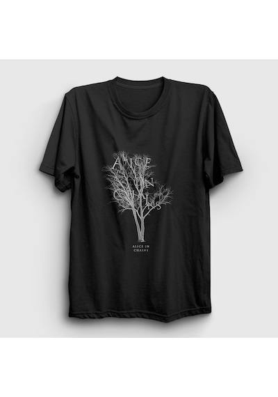 Presmono Unisex Tree Alice In Chains T-shirt Siyah