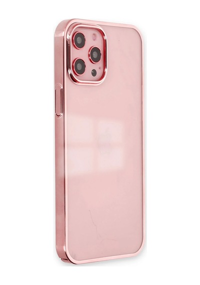 Newface - 723 - iPhone Uyumlu 12 Pro Max Kılıf Element Silikon - Csmo-tex - - Pembe