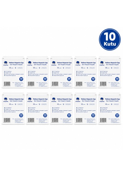 Sarı Heparin Kapağı Steril 100'lü 10 Paket