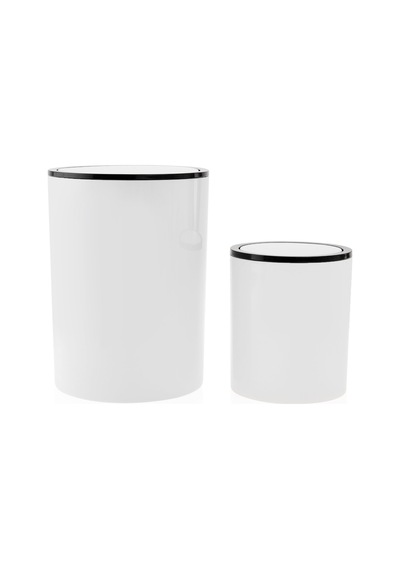 Sabann 2'li Çöp Kovası Seti - Beyaz - 5 Lt + 2 Lt Çok Renkli