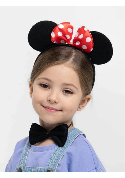 Techmrt Minnie Mouse Kostüm Seti Taç Kuyruk Papyon Gösteri Seti