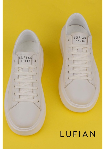 LUFIAN Beyaz Gage Erkek Deri Sneaker Ayakkabı