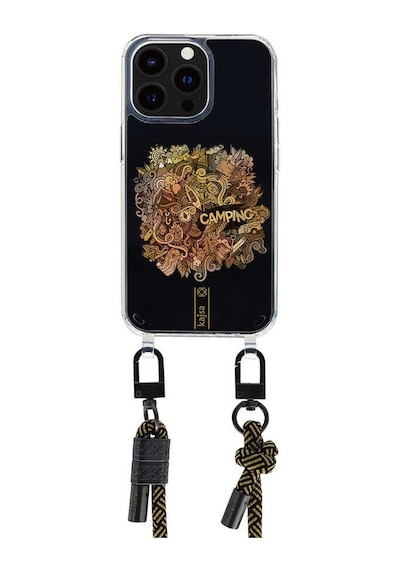 Kajsa Apple Uyumlu iPhone 14 Pro Max Kılıf Kajsa Missy And Match Şeffaf Desenli İp Askılı Kapak KAJSA-25509