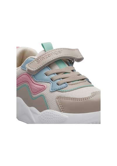Slazenger PESO I Çocuk Cırt Cırtlı Bej Sneaker