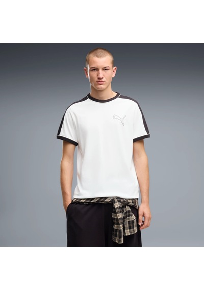 Puma T7 Ringer Tee Erkek Beyaz Tişört 636726-02