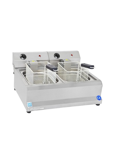Himaksan Endüstriyel 5000 Watt Çiftli 5+5 Lt Elektrikli Fritöz Hmk-fe5+5