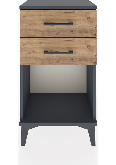 Arges Komodin 2 Çekmeceli 44x30x80 Antrasit-çam Antrasit