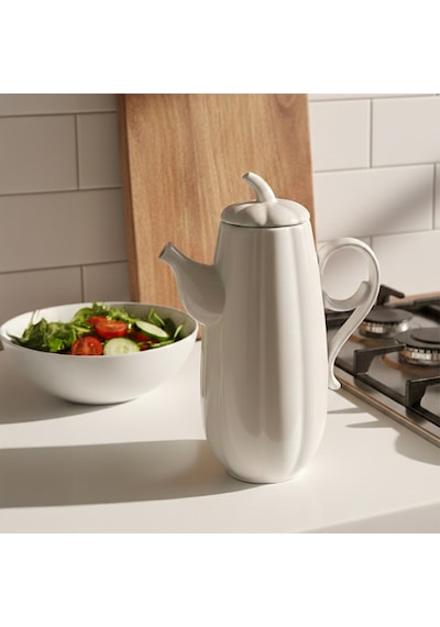 Porsima 17020 2li Pumpkin Porselen Çok Amaçlı Sunum Ve Servis Yağdanlığı Yağlık Sirkelik Yağdanlık 1000+1000 Ml Beyaz